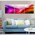 Odern Home Decor Abstract Oil Painting The Colorful Wave Wind Printed Picture on The Wall for Living Room Mc-257